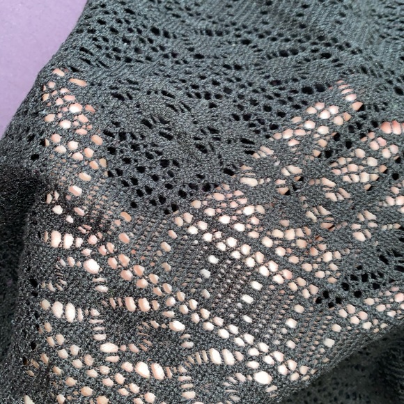 Garage Black Crochet Cover Up Top - Picture 2 of 6